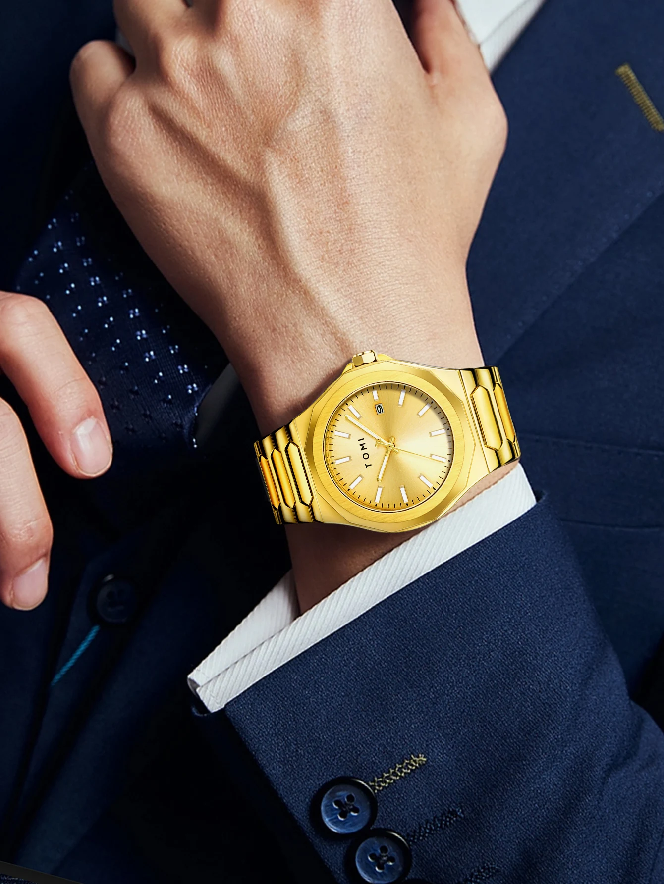 TOMI Luxus Business herren Uhr Geschenk Box Set Hohe Qualität Rose Gold Fall Einfache und Vielseitige Quarzuhr Relogio Masculino – Detail 23