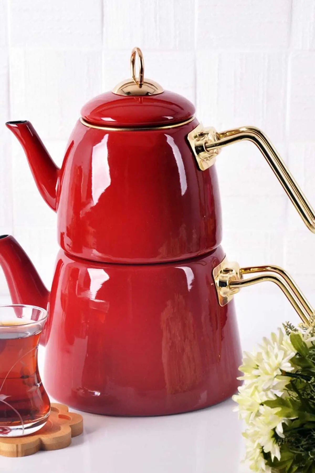 2021 Elite Class Enamel Teapot Red Tea Best Flavor Turkish Traditional Tea Hot Drink