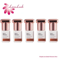 5 botellas de pegamento rosa cielo para extensiones de pestañas 1s, pegamento de cielo coreano de secado rápido, 5ml, pegamento para pestañas postizas, herramientas de maquillaje, tienda de suministros adhesivos