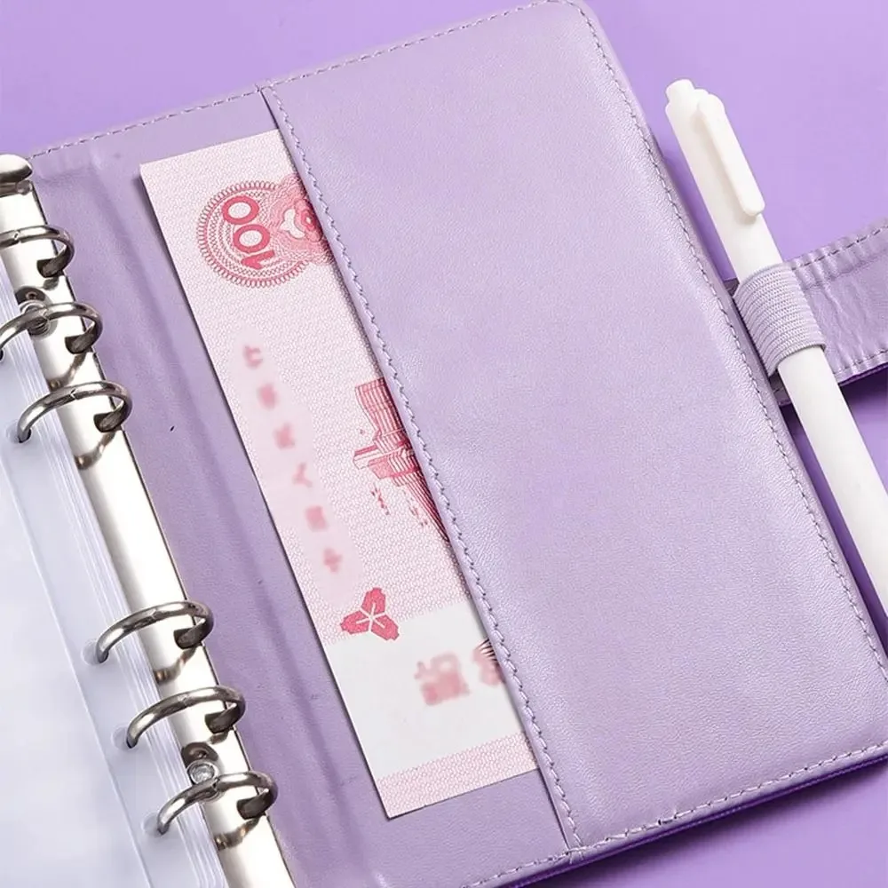 Creative Pu Leather Envelope Challenge Notebook Colorful Love Heart Loose-leaf Notebook a6 Budget Binder Challenge Budget Binder
