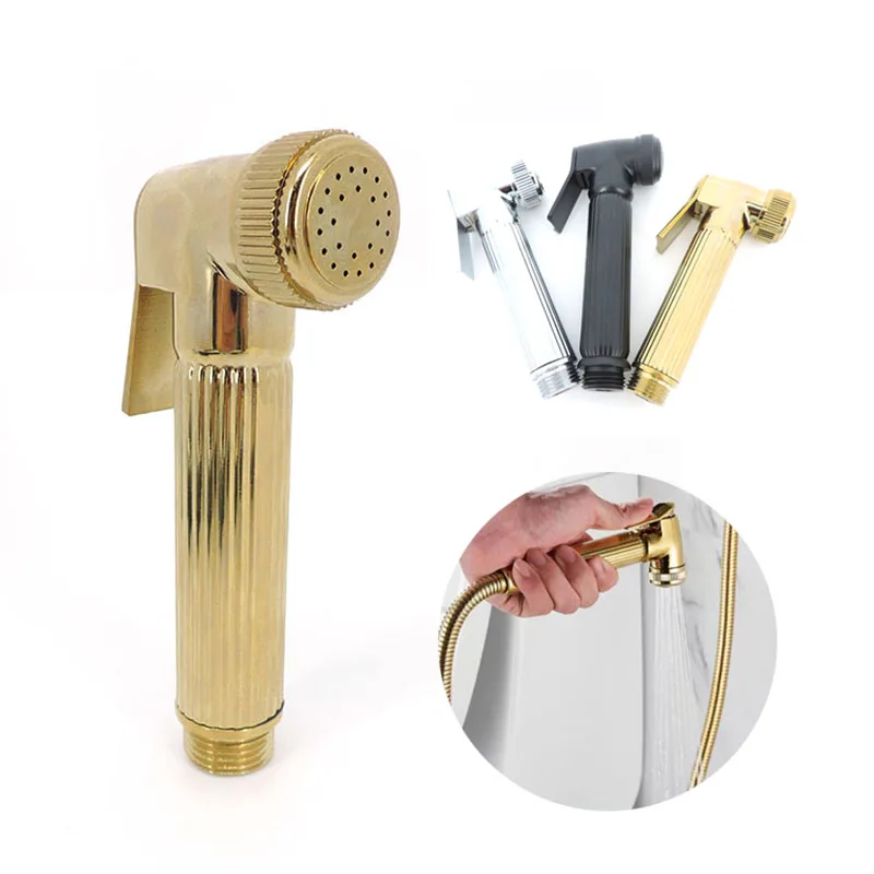 3 colors black gold Bidet Sprayer shower head Faucets protable Toilet Hand Spray Nozzle for Self Cleaning Shower wc Bathroom t1