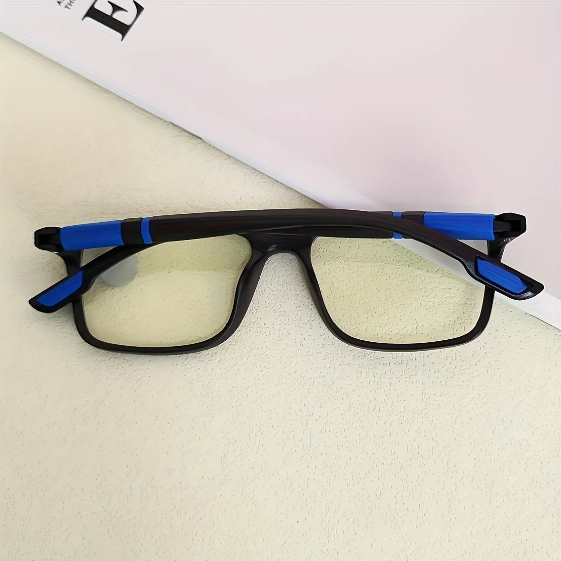 Lesebrille mit quadratischem Rahmen, blaues Licht blockierende Brille, bequeme Federscharniere, Unisex-Design, perfekt für Computerbenutzer – Detail 6