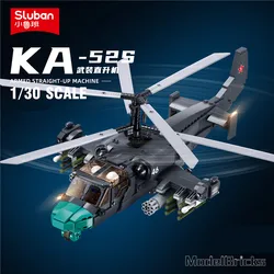 913PCS KA-52S Helicopter Gunship Model Bricks Coaxial Inversion Weapon Creative Building Blocks Educational Toys for Children