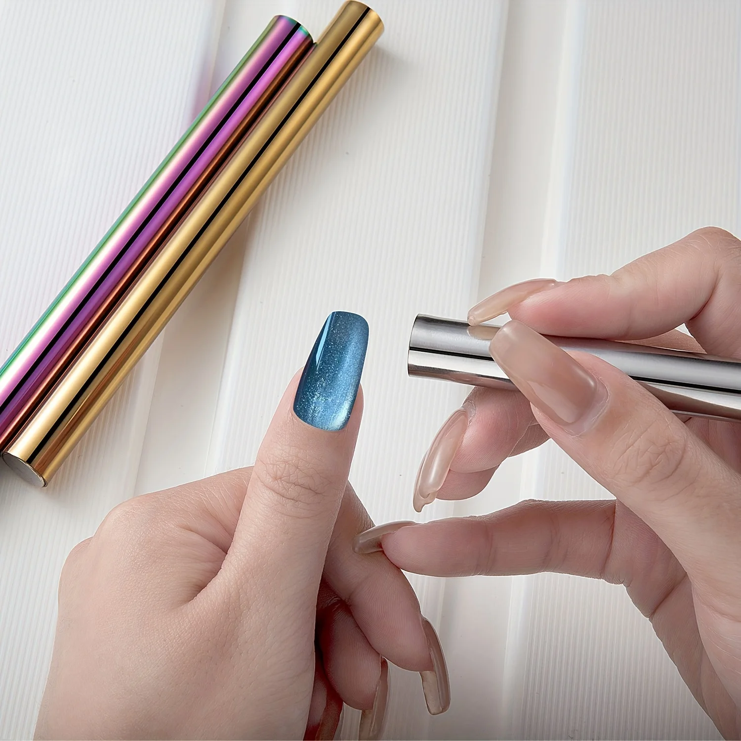 Super Long Double Head Nail Magnet Tool Pens Magnetic Cat Eye Gel Polish Nail Art Kit for DIY Salon Studio Or Home Use