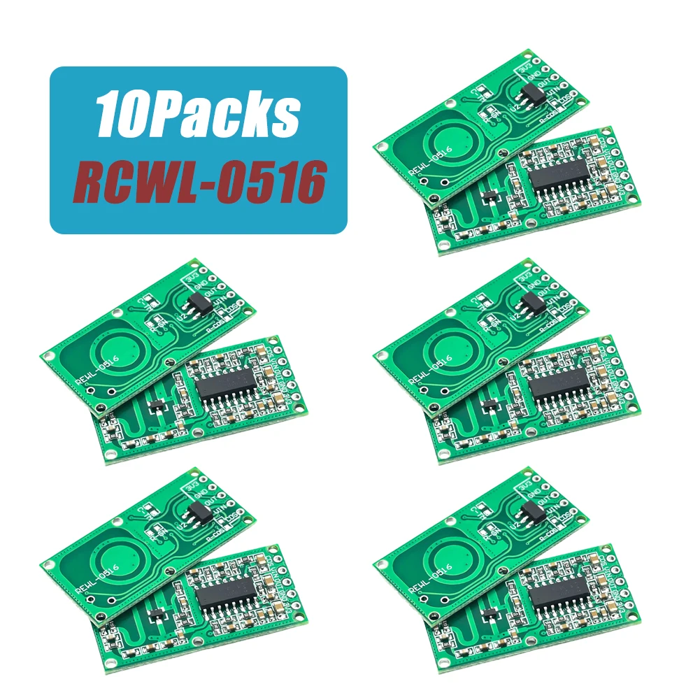 RCWL-0516 Micro Wave Radar Sensor Switch Board RCWL 0516 Microwave Human Body Induction Intelligent Module Pack of 10