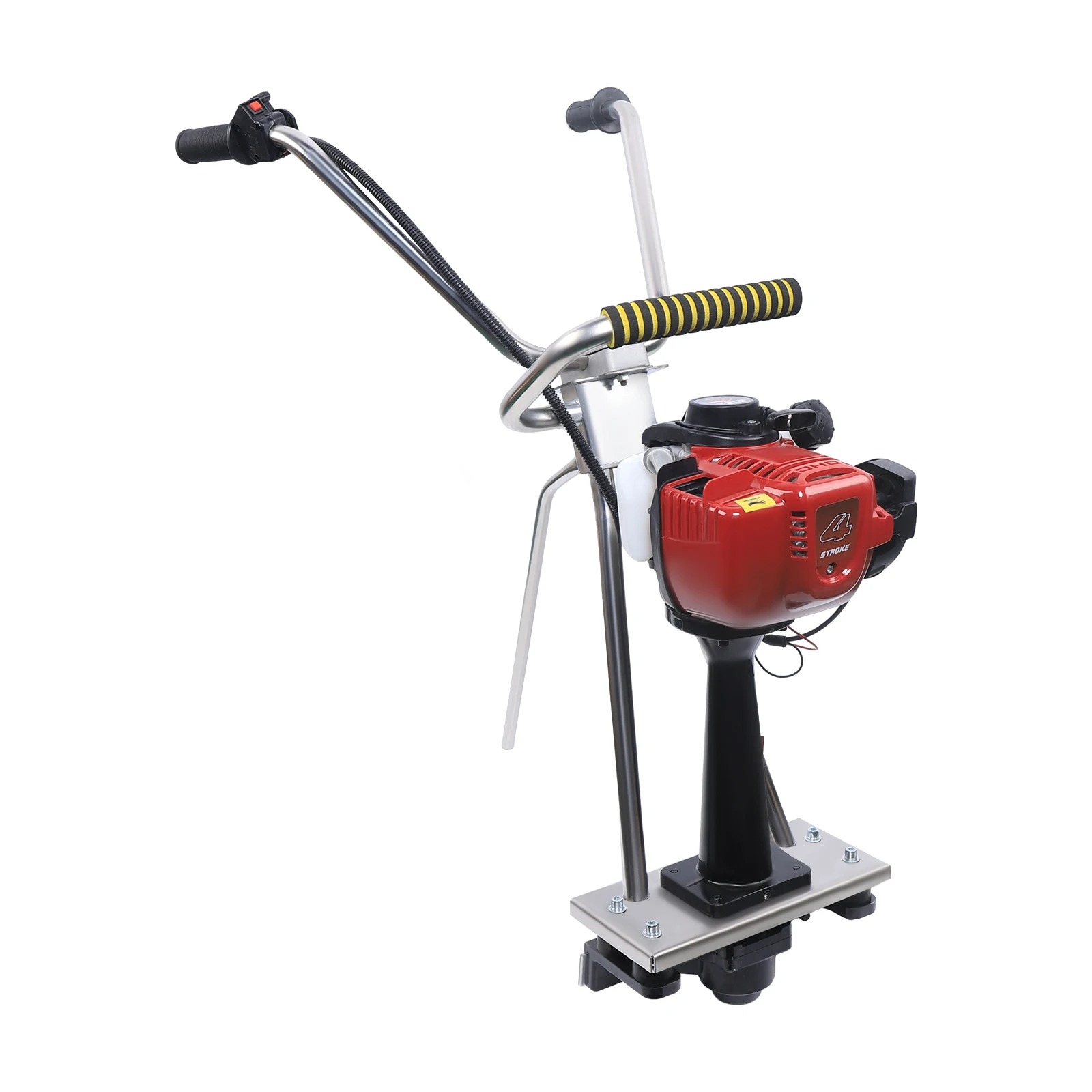 High-Efficiency Vibrating Concrete Power Screed, 900W Engine, Adjustable Height Handle, Shock Absorption for Precision Work