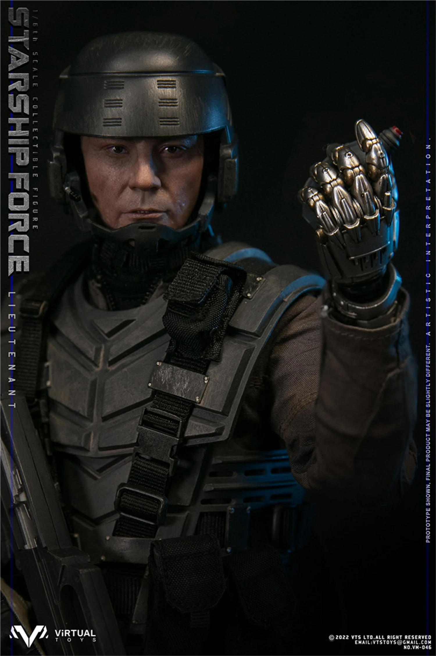 VTS TOYS 1/6 VM-046 Starship Force-Lieutenant Action Figure Collection 12inches Armor Soldier Doll Toys