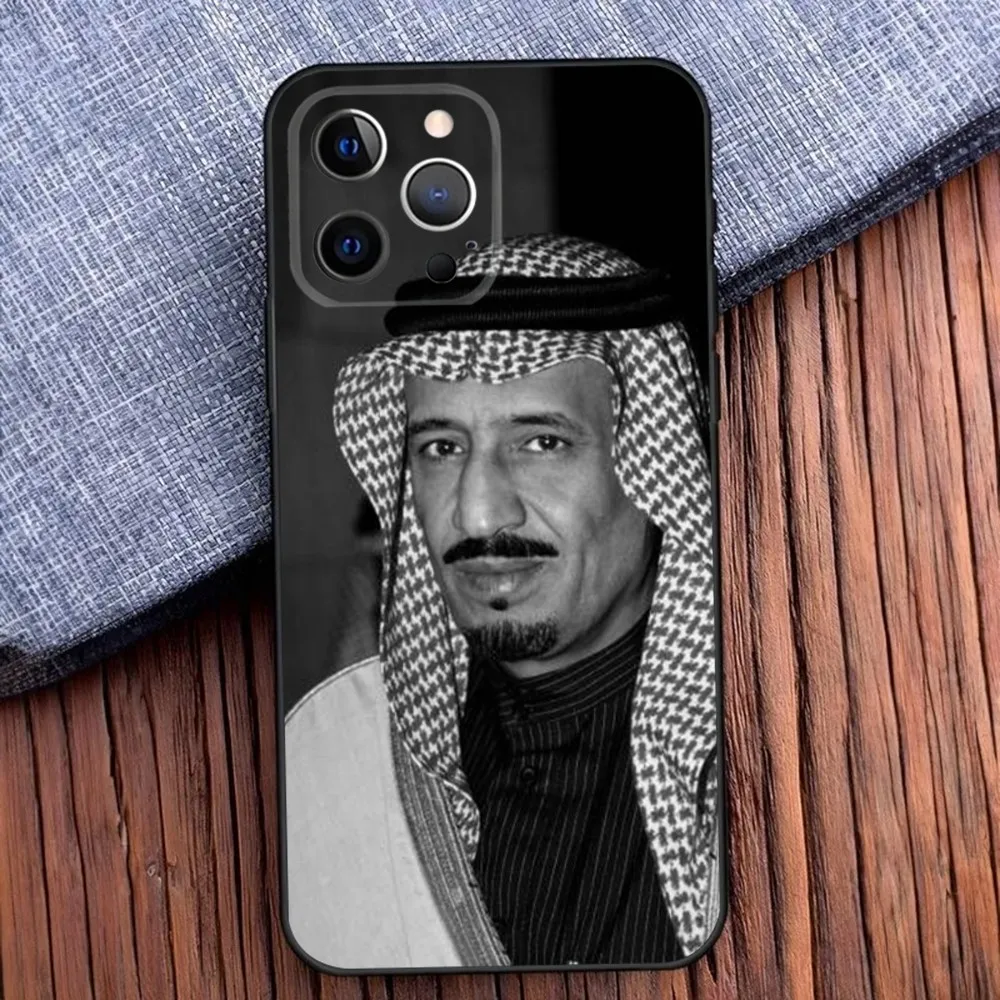 Salman of Saudi Arabia Phone Case For iPhone 16,15,14,13,12,11,Pro,X,XS,Max,XR,Plus,Mini Soft Black Cover