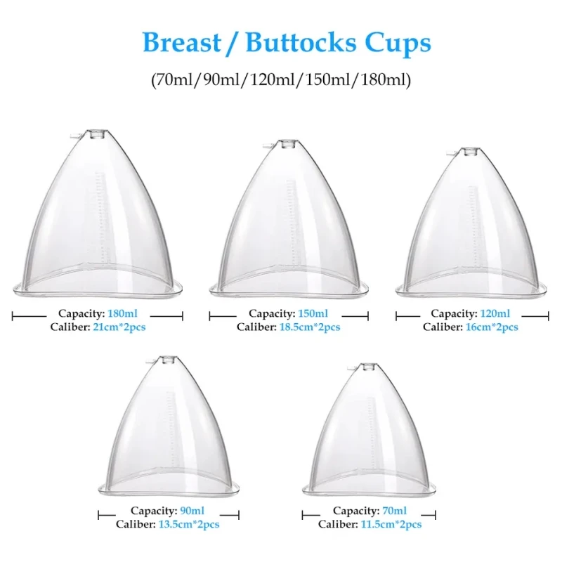 Vacuum Suction Cup Butt Lifting Therapy Machine Breast Enhancement Buttock Enlargement Pump Machine Body Shaping Beauty Device