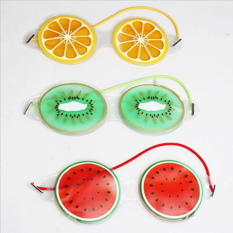 Eye Masks New PVC+Gel Fruit Lemon Watermelon Strawberry Eye Bags Hot And Cold Ice Bags Cosmetology Eye Masks Home Supplies