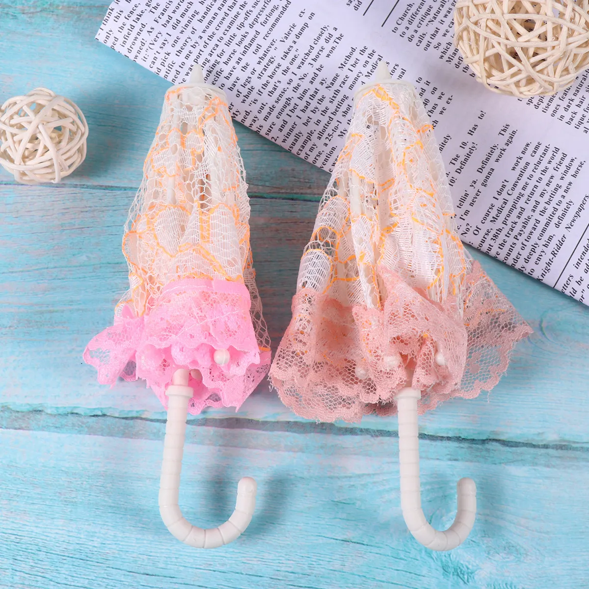 

5Pcs Miniature Decorative Parasol Tiny Sunshade Umbrella for Dollhouse Miniature Furniture Craft Supplies Scene Styling