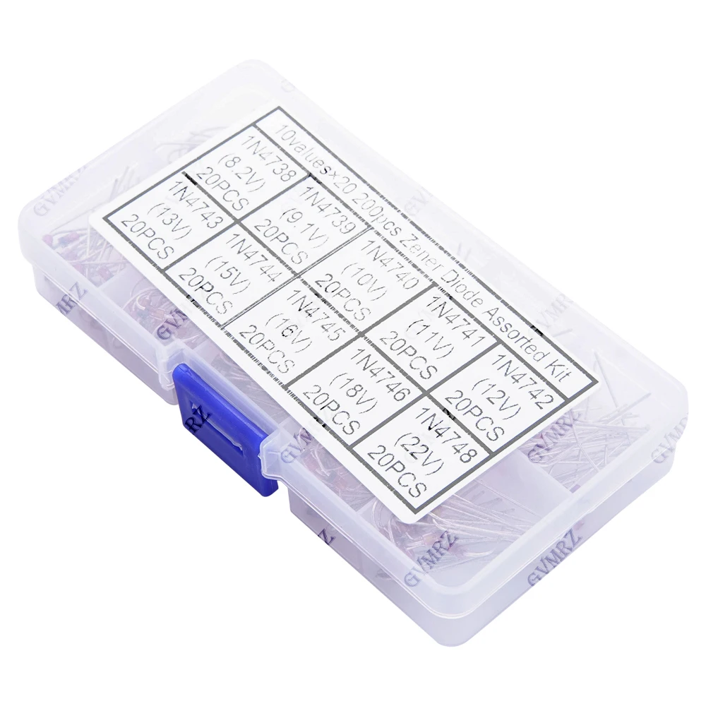 10Values*20PCS 8.2V 9.1V 10V 11V 8.2V~22V Zener Diode Assortment diy kit Electronic set pack 12V 13V 15V 16V 18V 22V