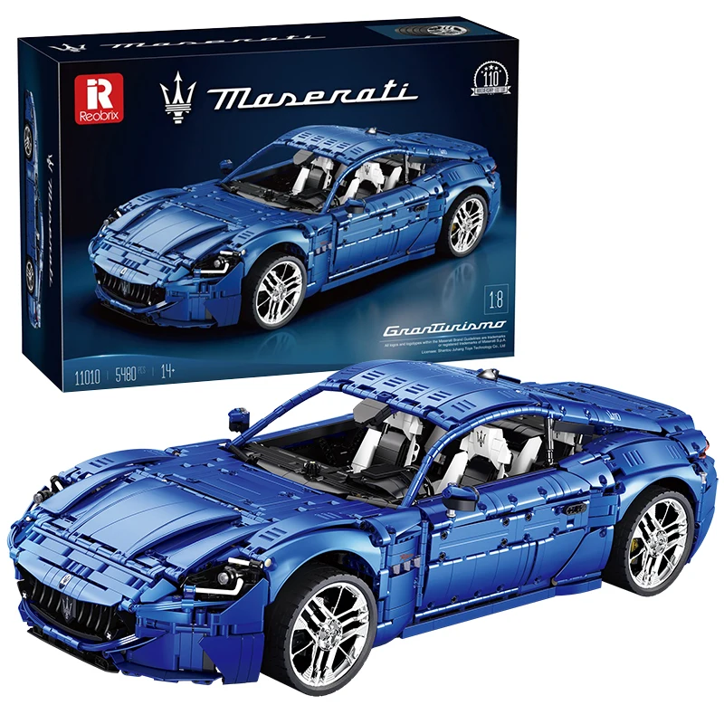 

5480PCS Maserati GranTurismo 110th Anniversary Edition Building Blocks 1:8 Sports Car Model Bricks Desktop Decoration Kids Toys