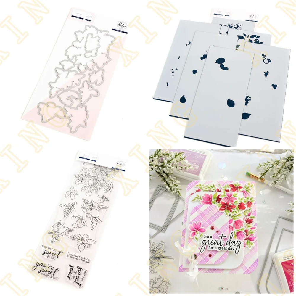 

Metal Cutting Dies Stamps Stencil for Scrapbook Diary Decoration Embossing Template Diy Greeting Card Handmade Fruitalicious New