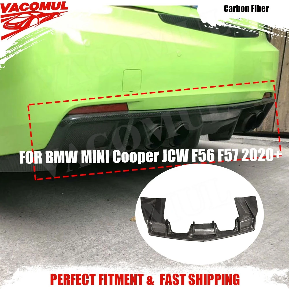 

VACOMUL Carbon Fiber Rear Lip Diffuser Splitters with Exhaust Tips for Cadillac ATS 2015-2017 FRP Back Bumper Guard Styling