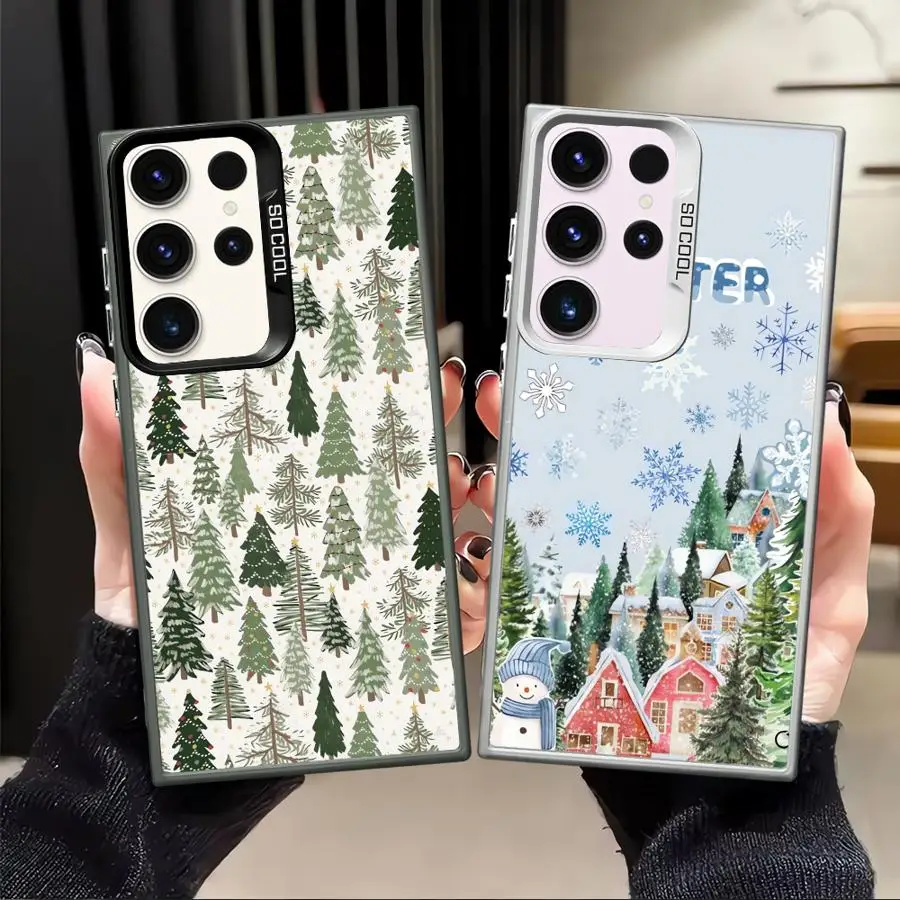Christmas Tree Case for Samsung Galaxy S25 S20 Plus S24 FE S23 S22 S23 Note 20 Ultra S21 Back Phone Cover
