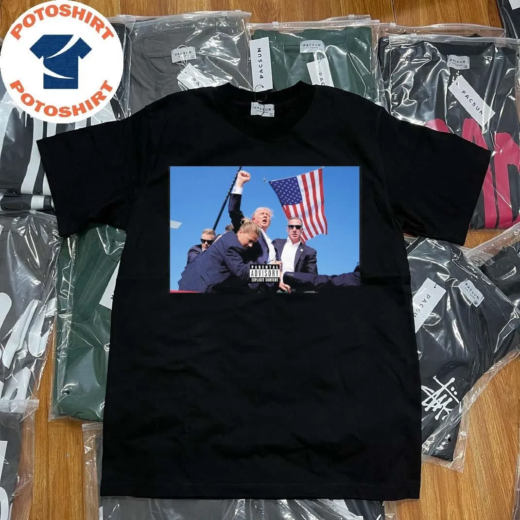 Official-Trump-Assassination-Attempt-Merch-Parental-Advisory-Album-Cover-Essential-t-shirt