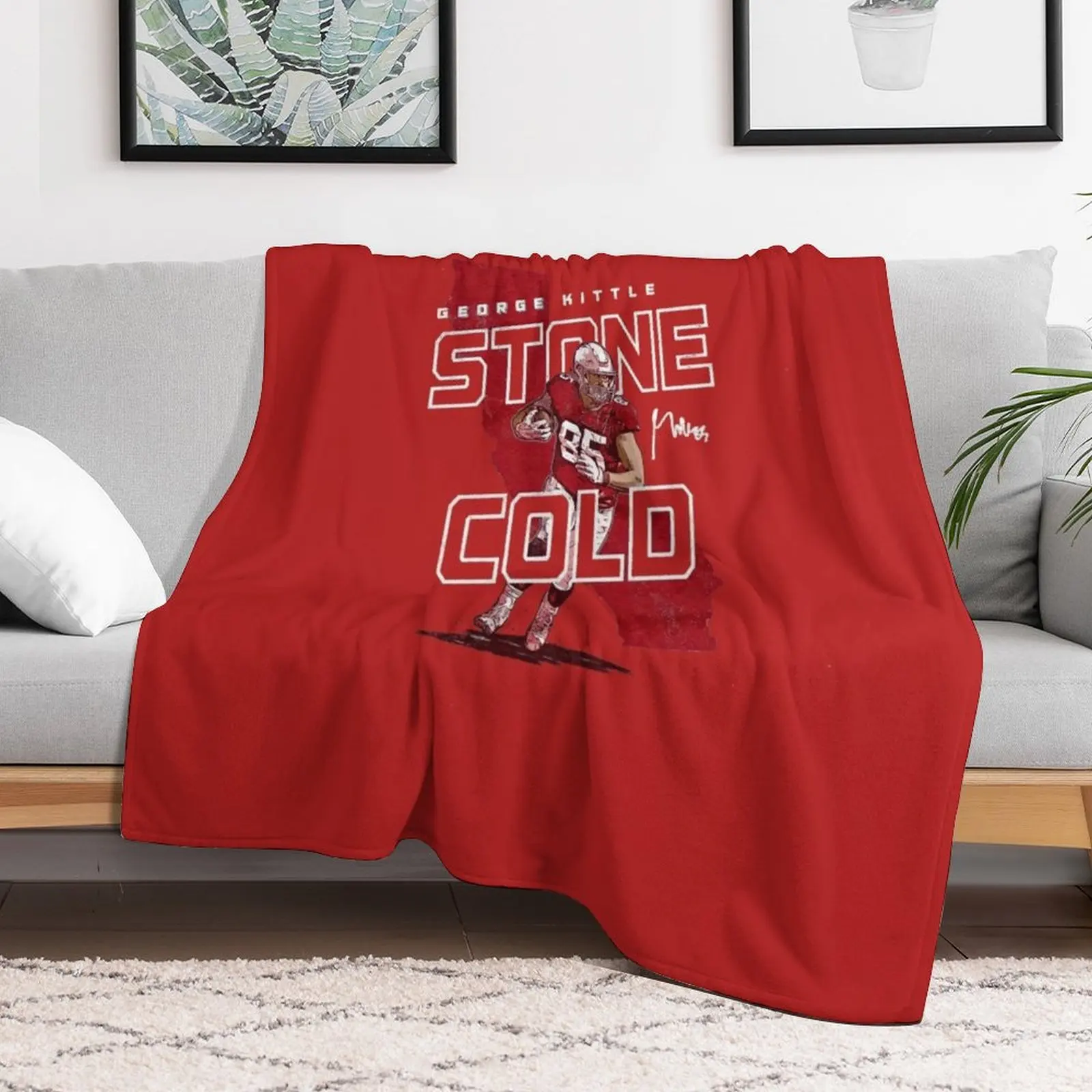 New George Kittle stone cold Throw Blanket Decorative Sofa Beautifuls For Baby Blankets