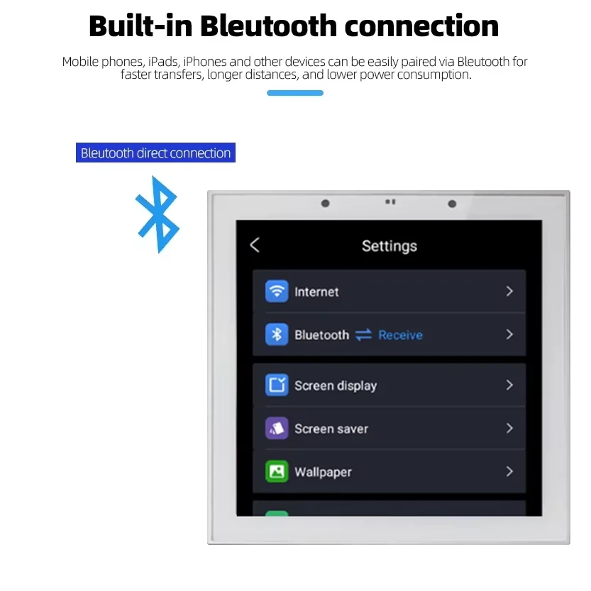 Pemutar Musik Bluetooth Android 11 4 Inci Tuya Amplifier Dinding Rumah Pintar dengan Speaker Langit-langit untuk Musik Latar Belakang