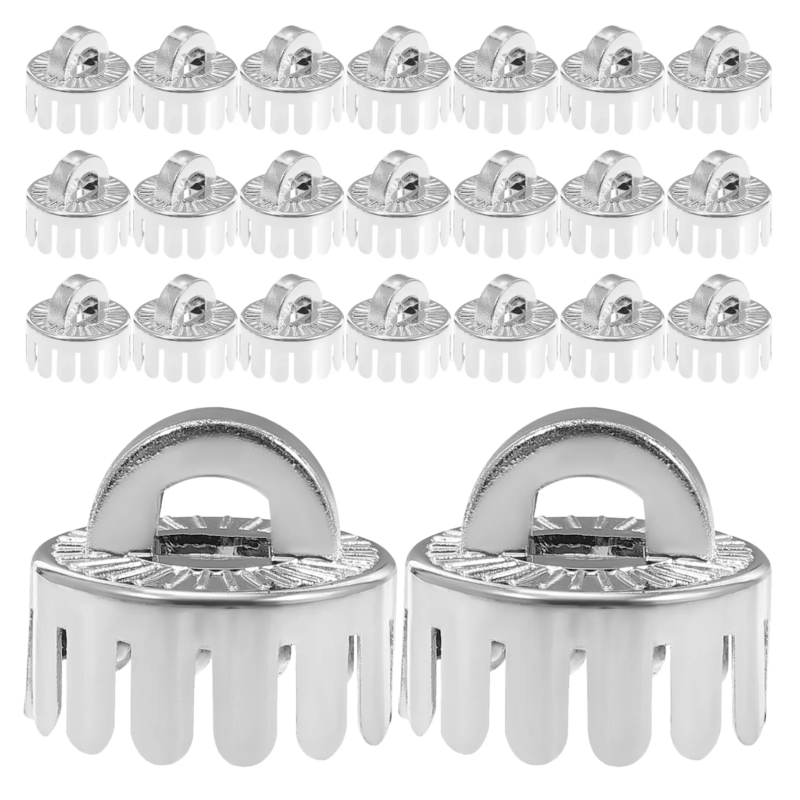 

100Pcs Vintage Ornament Caps Plastic Holiday Baubles Replacement Bauble Caps for DIY Christmas Ball Decorations Wedding Birthday