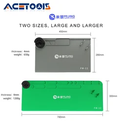 Mijing FM-11 FM-12 Silicone Repair Pad For BGA Soldering Station Repair Multifunctional Heat-Resistant Working Repair Mat Tool