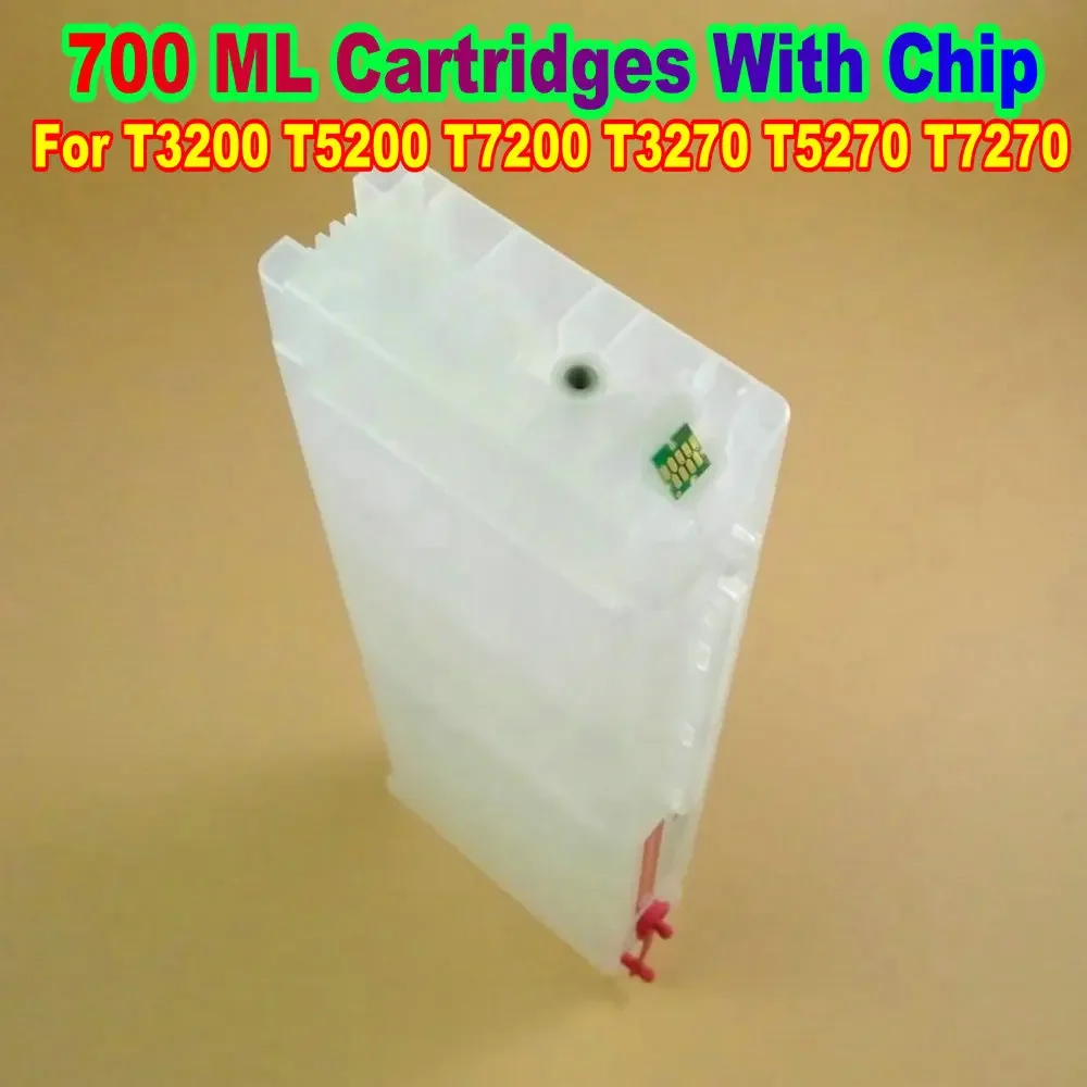 Cartuchos de tinta recargables de 700ML con Chip para Epson SureColor T3200 T5200 T7200 T3270 T5270 T7270 Chip estable modelo de T6941-T6945