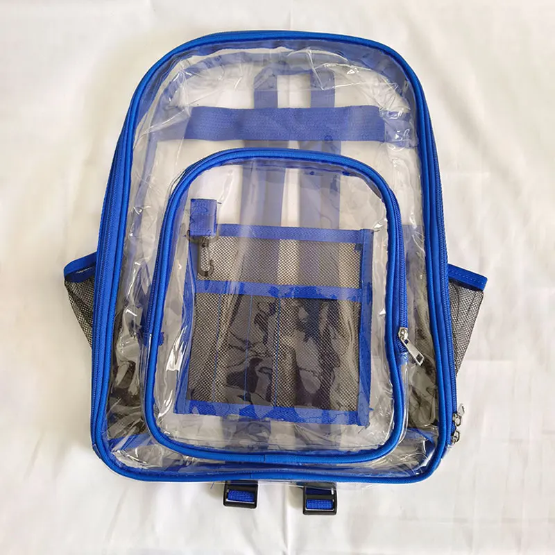 Borsa da scuola a tracolla trasparente impermeabile per studenti borsa in pvc trasparente di grande capacità per studenti