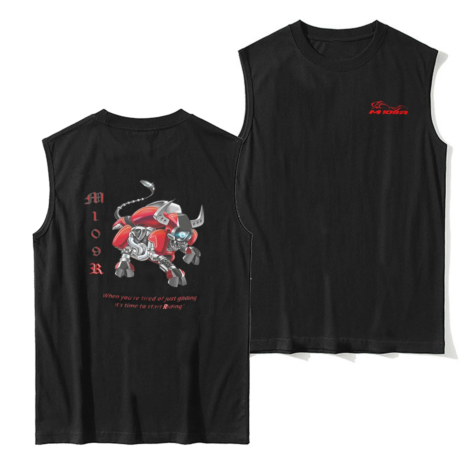 Classic Japan Muscle Motorcycle Boulevard M109R Bull Inspired Vests 100% Cotton O-Neck Tanktop Casual Mens Sleeveless T-shirt