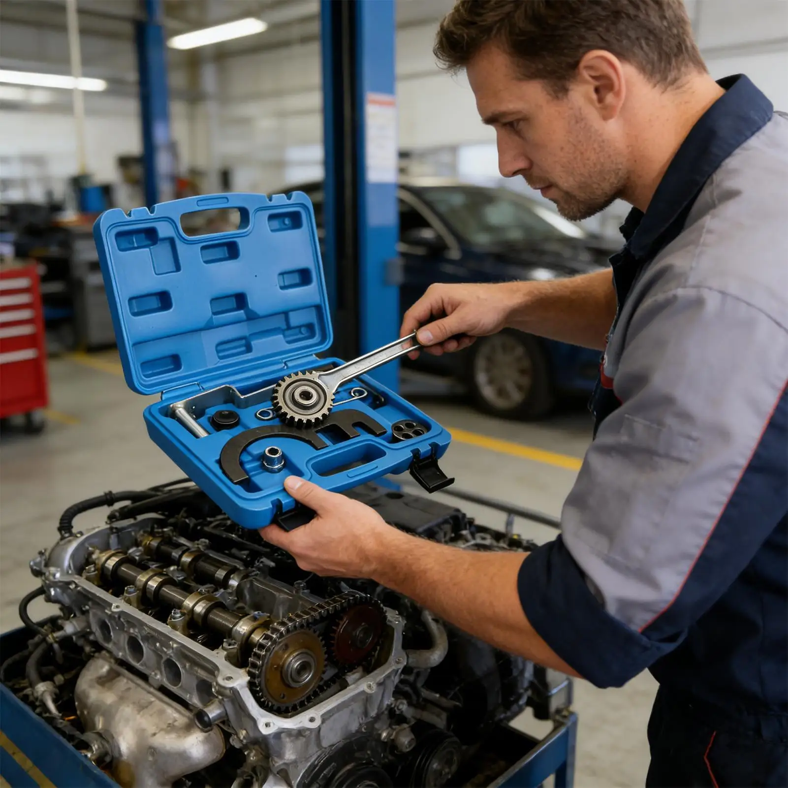 

For Etc. Chain Engine Timing Set 9-Pieces Comfortable Grip Engine Camshaft Timing Locking Tool Kit For Vehicles Trailer RV