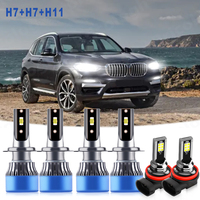 LED Headlight Bulb High Low Combo Beam H7 H11 H9 H8 Fog Lamp Replacement Conversion Kit For BMW X3 2004-2010 2011 2012 2013 2014