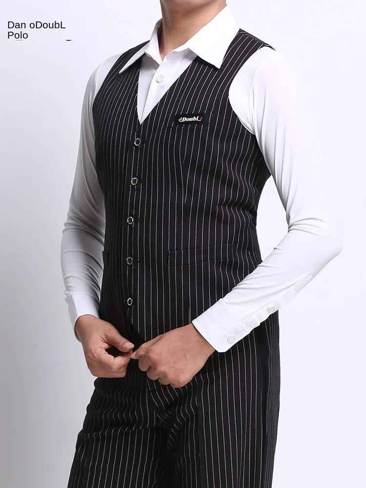

Modern Dance Vest Men's National Standard Dance Ballroom Dance Vest Men's Modern Dance Top Competition Men's Dance Clothes