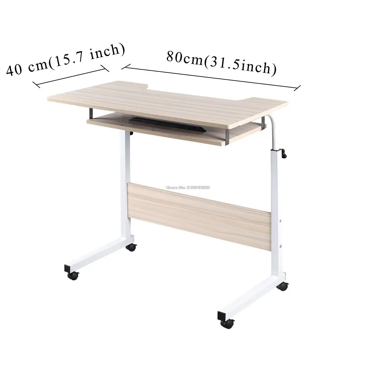 2-layers Storage Foldable Computer Table Adjustable Portable Laptop Desk Rotate Bed Table Can be Lifted Standing Desk