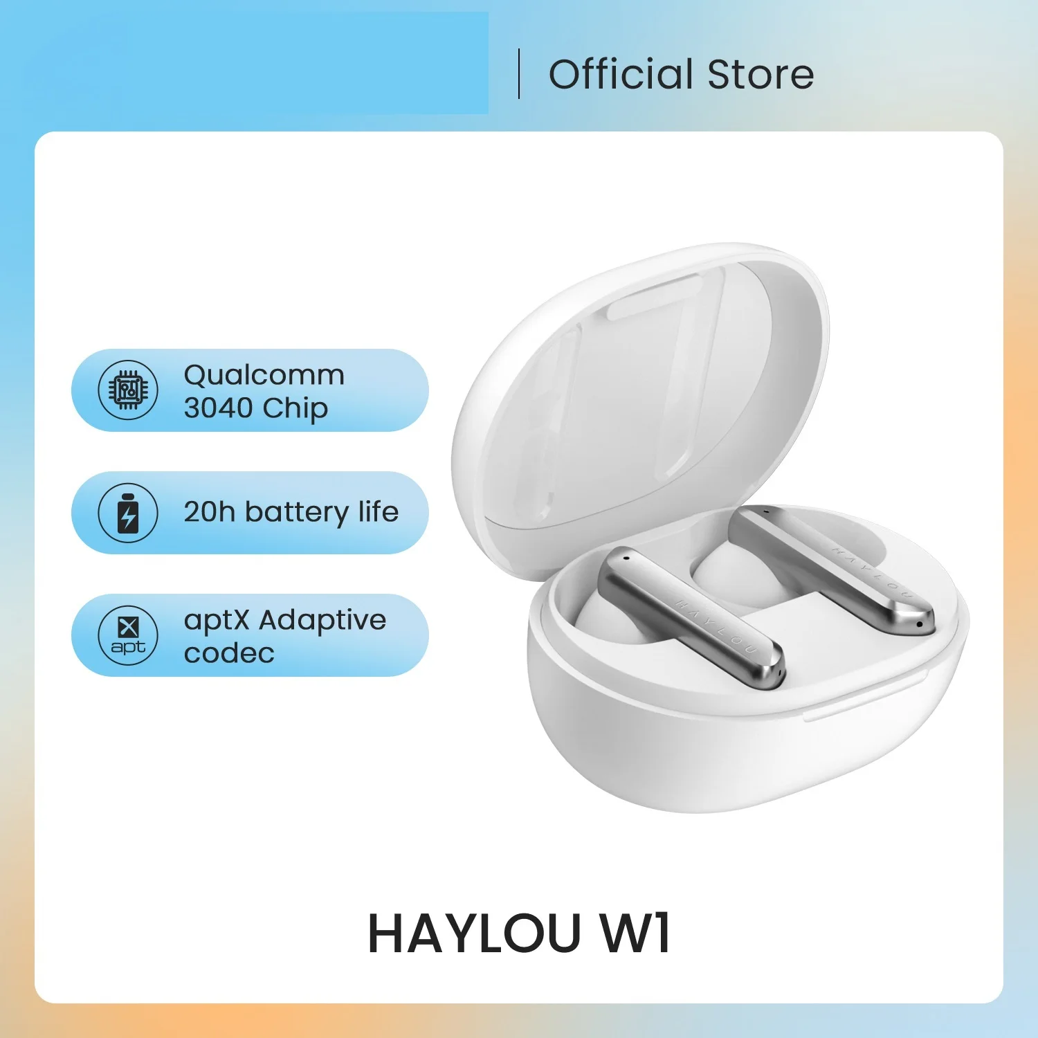 New W1 QCC 3040 Bluetooth 5.2 Earphones,Apt-X/AAC Moving iron + Moving coil Sound Wireless Earphones