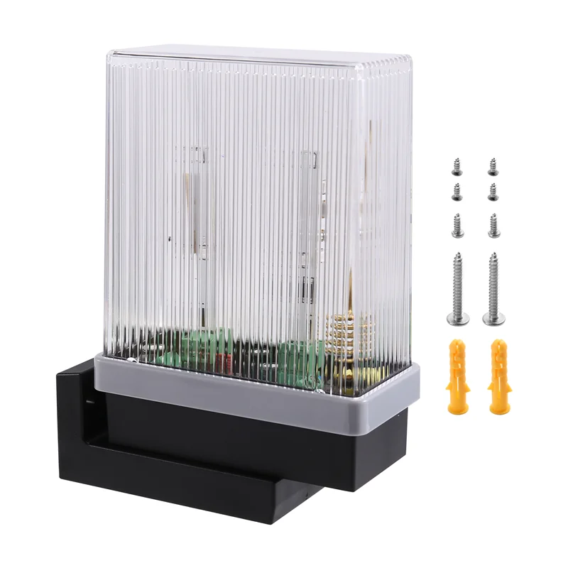 Security Protection Led Flash Blinking Strobe Warning Light 12V-265V AC DC Gate Door Lamp