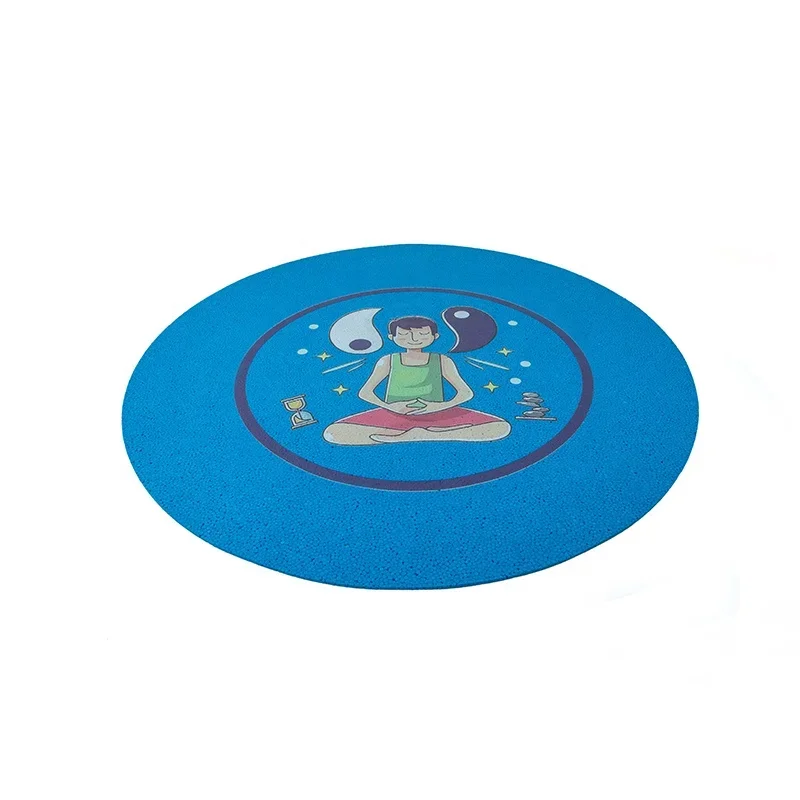 High Quality Custom Design Non-slip Rubber Round Meditation Yoga Mat