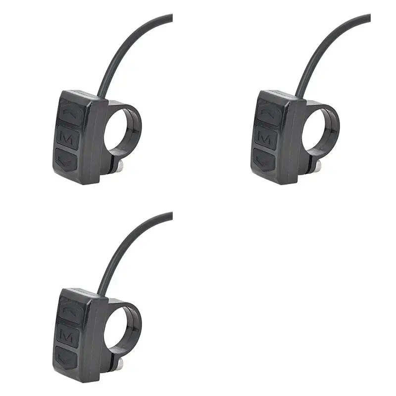 New Arrival 3X Electric Bicycle Switch Control Button Handlebar Mount Split Meter Switches Button For LCD Meter E-Bike Accessori