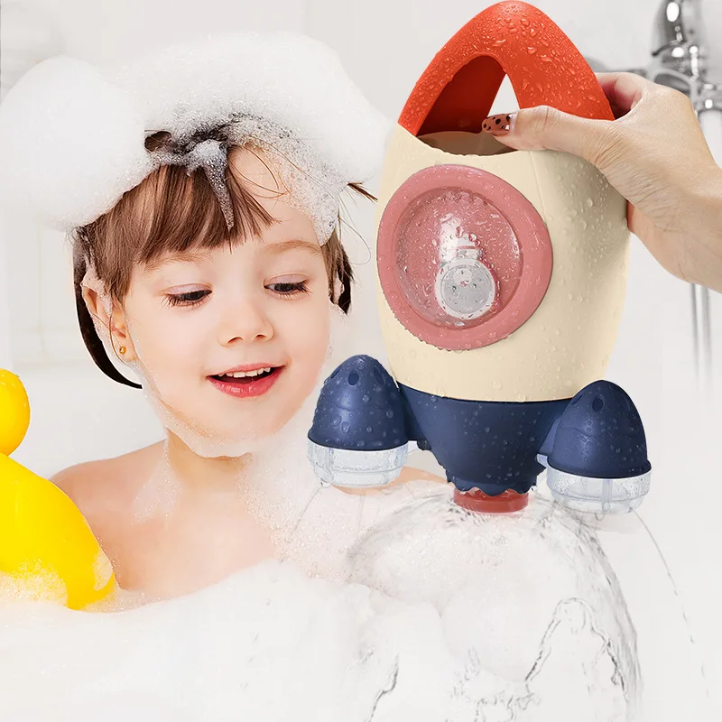 

Space JET Rockets Fountain Water Bath Toy for Baby Interactive Rotating Rocket Spray Shower Water Toy Boys Girls Children's Gift