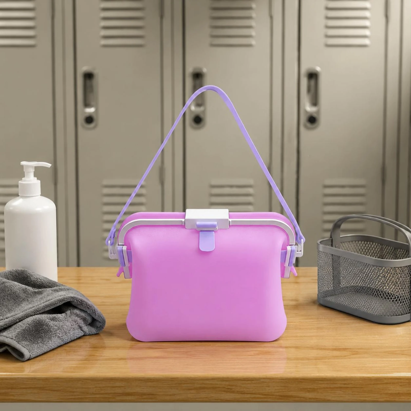 Borsa a tracolla grande in silicone, borsa leggera resistente all'acqua, borsa portaoggetti antisabbia per nuoto in spiaggia, viaggi all'aperto