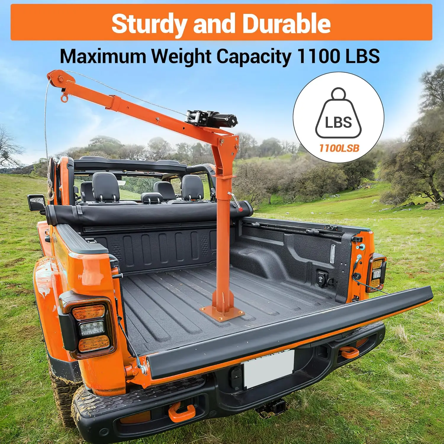 Camión Grúa 360 °   Polipasto de cama de recogida giratorio de acero resistente para manipulación de materiales de elevación industrial, grúa hidráulica/eléctrica