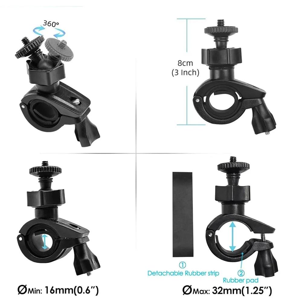 Motorcycle Bike Bracket Bicycle Mount Holder For GoPro Hero 13 12 11 10 9 8 7 6 5 Insta360 X2 X3 x4 DJI Osmo Action 5 4 3 Camera