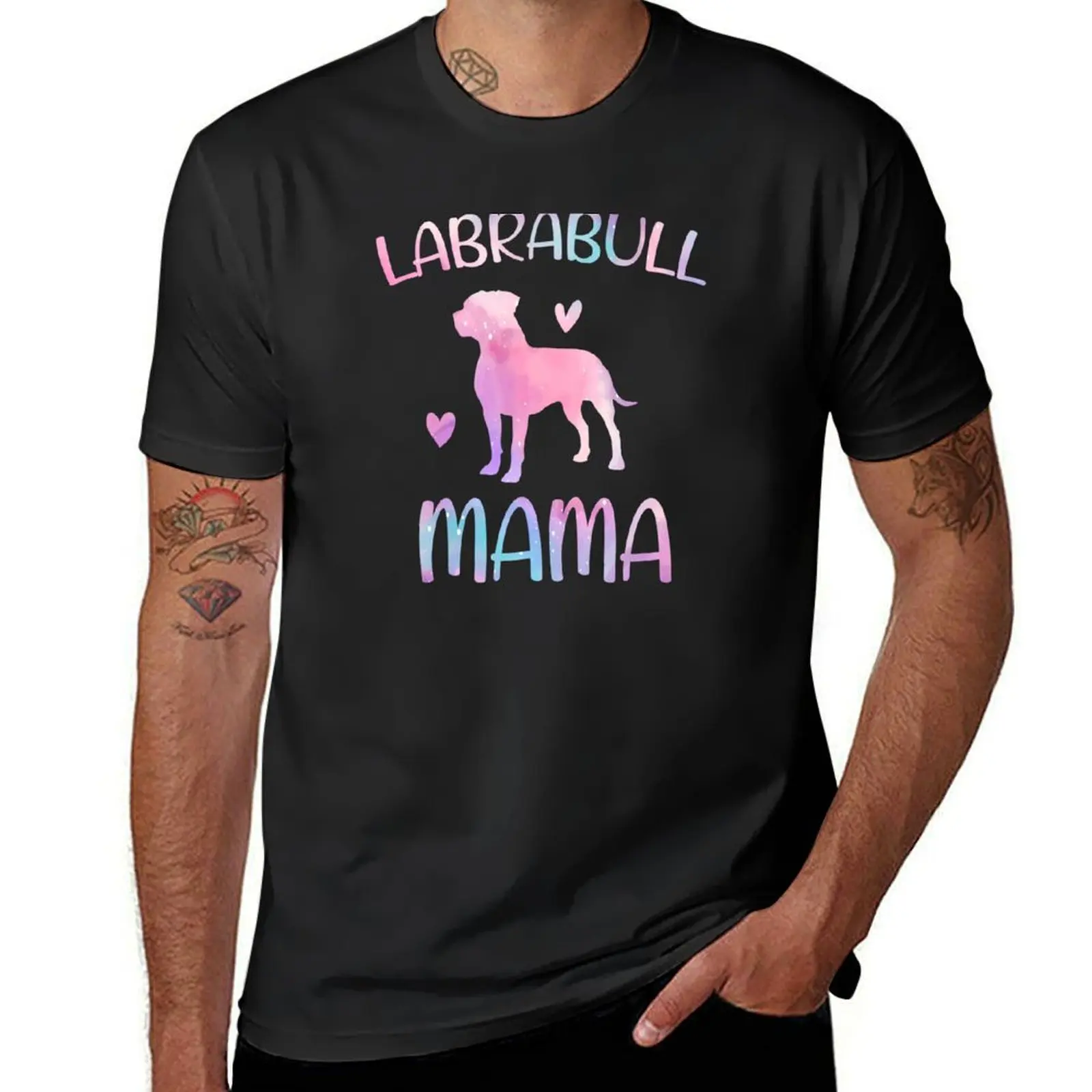 Labrabull Mom Shirt, Watercolor Dog Mom, Labrabull dog Mama mother, Labrabull Owner Mom Chritmas Birthday Gift T-Shirt