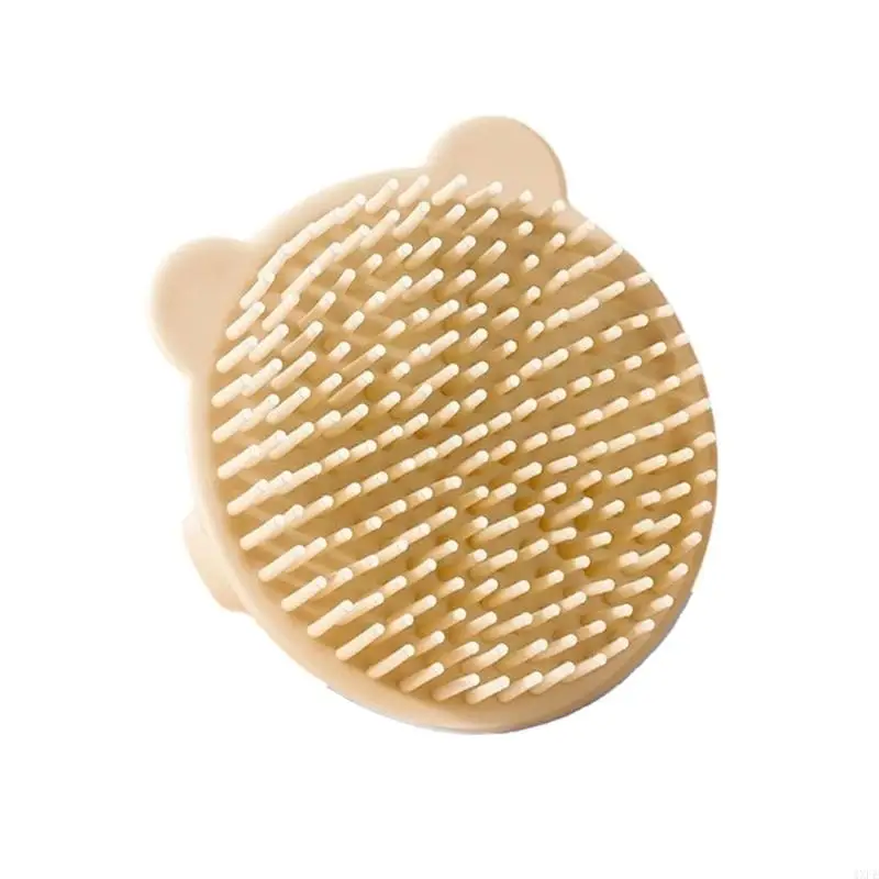 Baby Shampoo Massage Tool Silicone Gentle Brush For Delicate Scalps Bear Design Nonslip Grip Bath Time Essential