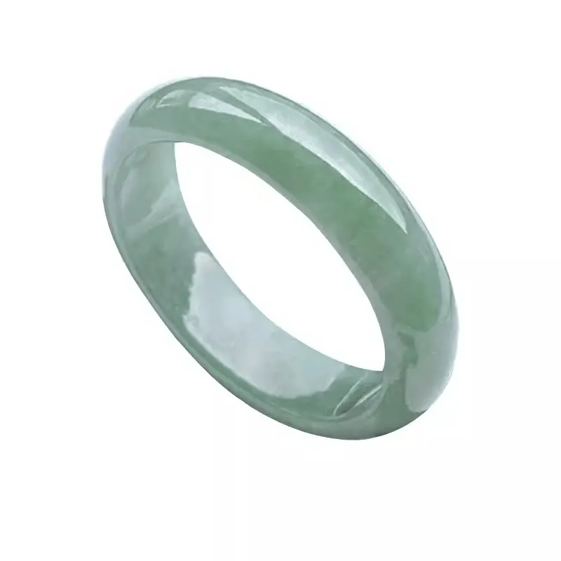 

Natural Burma Jade Bracelet Ice Type Flower Jade Bangle for Women with GIA Certificate Round Bangle Jewelry Gift