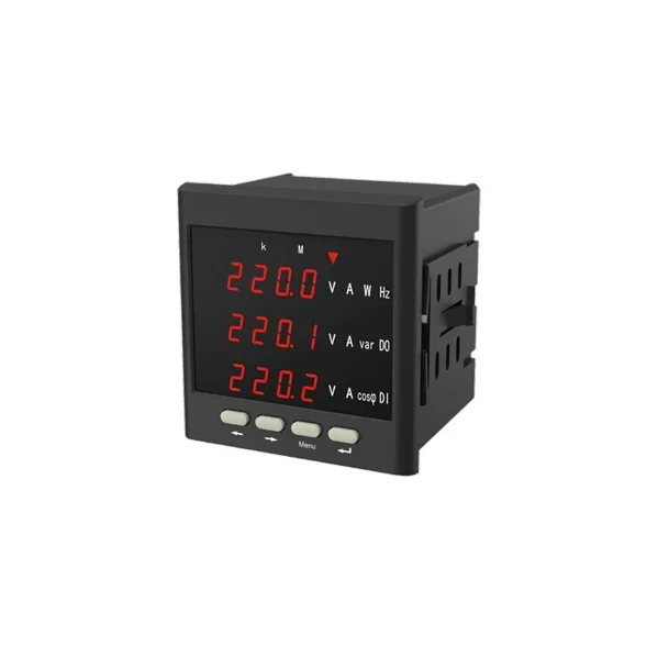 

3 phase amp volt power meter led display multifunction energy meter with rs485