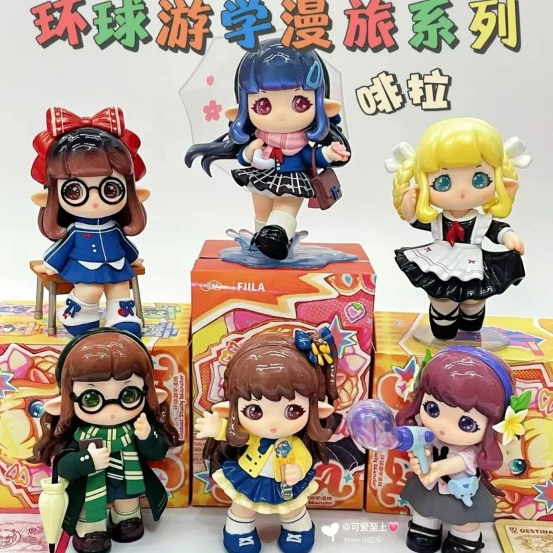 Фигурки FIILA Blind Box: Серия Qimengdao Global Study Tour – Милые аниме-куклы, модные игрушки, декор для рабочего стола, подарок для детей и любителей аниме