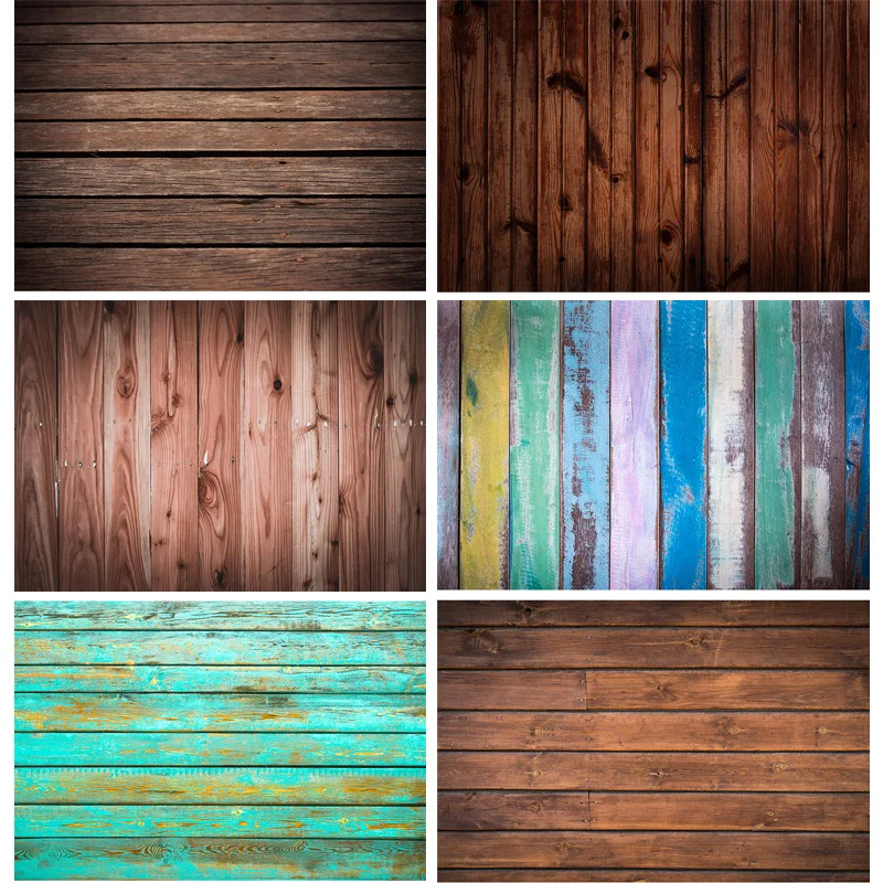 

SHUOZHIKE Art Fabric Retro Wood Plank Vintage Baby Portrait Photography Backdrops For Photo Studio Background Props 21318WQ-63