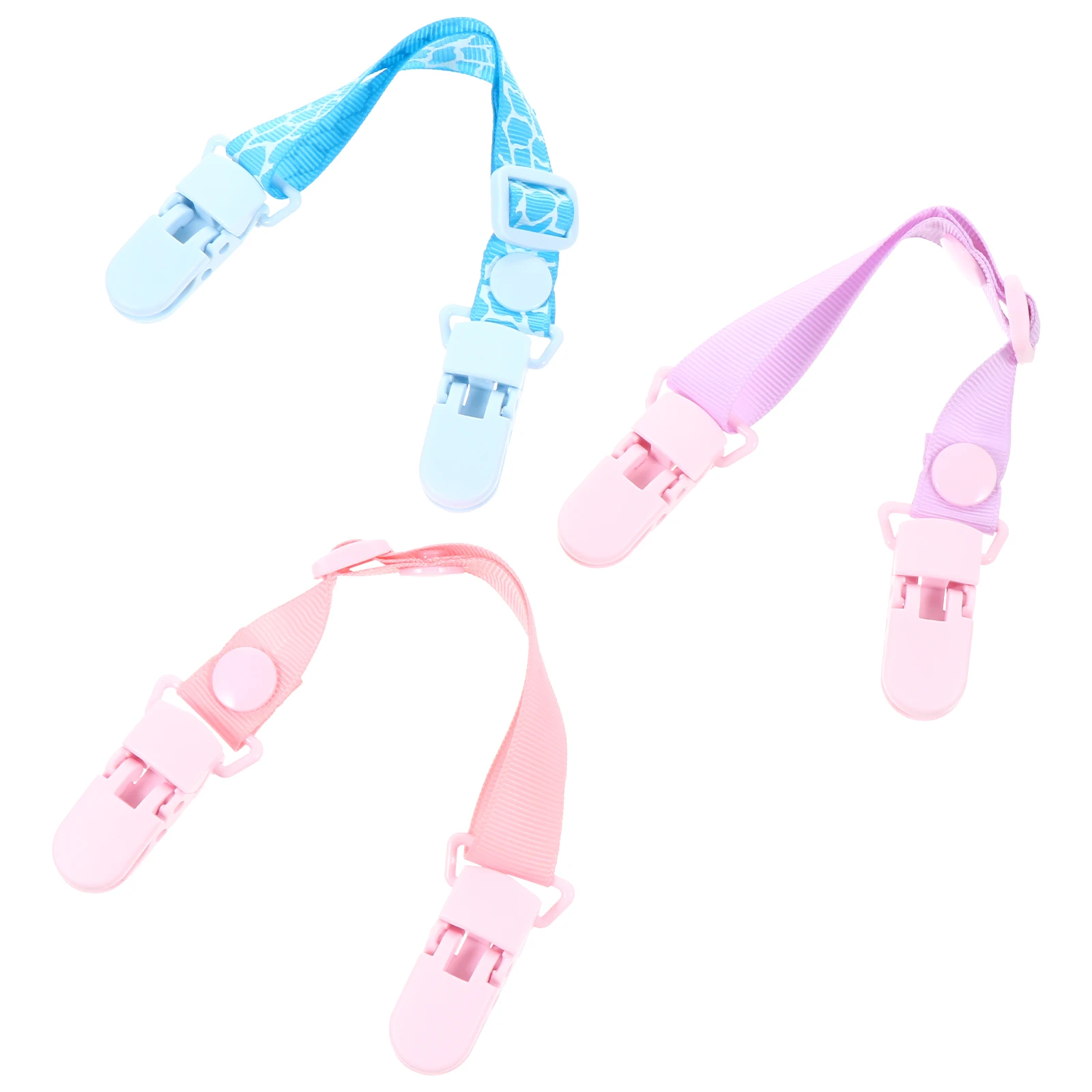 

3 Pcs Multifunctional Pacifier Clip Holder Clips Baby Napkin Newborn Lanyard Bib