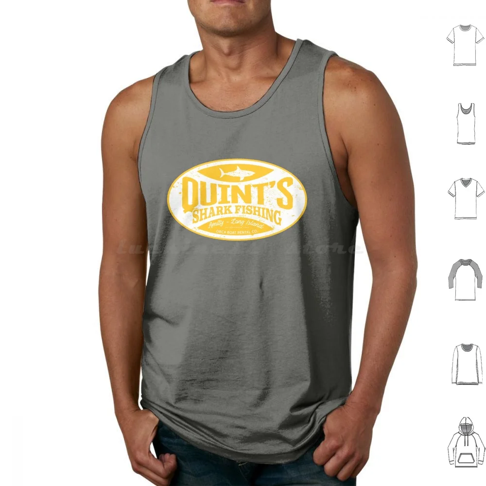 Jaws Fans Unite! Tank Tops Vest Sleeveless Jaws Movie Themed Quint Spielberg Movies Shark Fishing Great White Amity Long Island