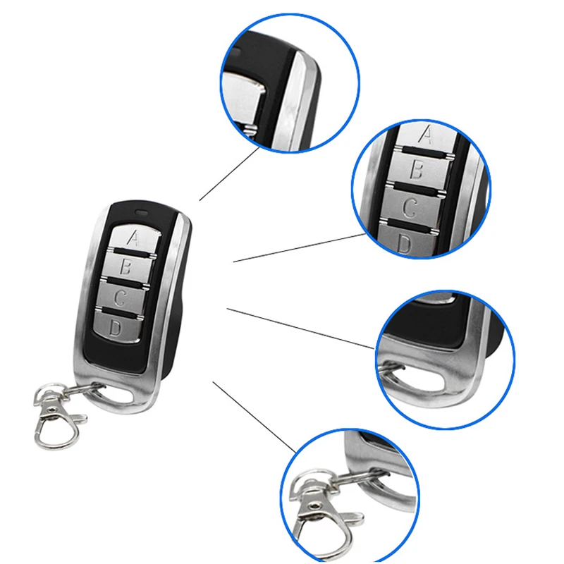Multi-Frequency Duplicator Handheld Transmitter 280-868MHz 433MHz Rolling Code Fixed Garage Door & Gate Remote Control