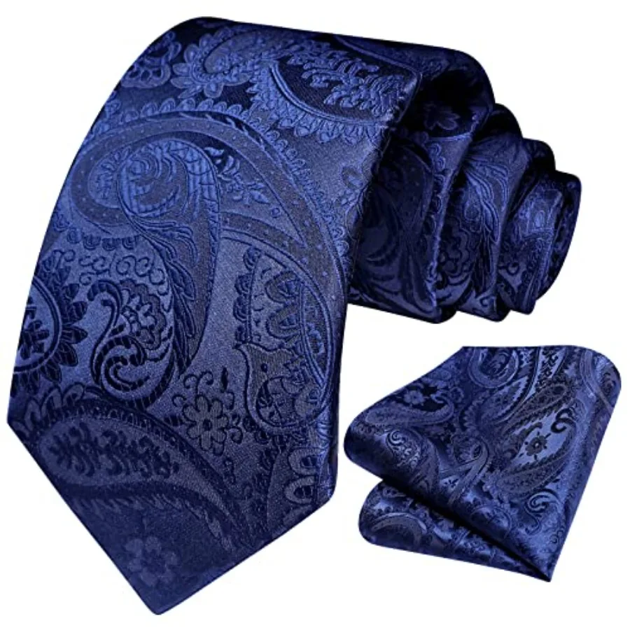 

HIDERN Pailey Tie for Men olid Tie Handkerchief Floral Men' Necktie and Pocket quare et Claic Men Tie